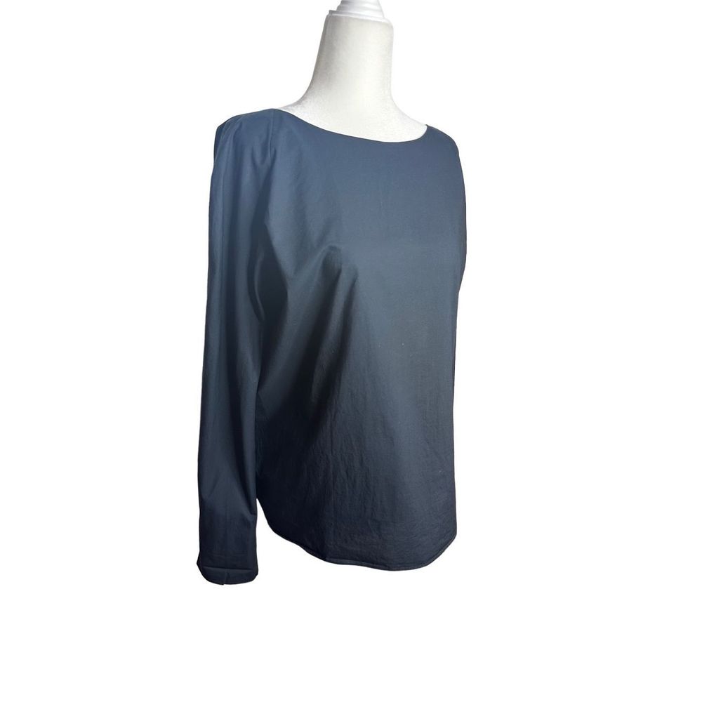 Marni Black Tie Keyhole Back Long Sleeve Blouse Top Size IT 40 US 4 Women's